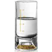 Kristalni kozarec z odmerkom - Zlata/Tip2/100ml KP35408