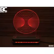 Black Cut 3D Lampa jednobojna - Vrtlog ( B008 )