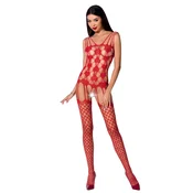 Bodystocking – mrežasti kombinezon BS067 Red