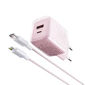 Moxom Kucni punjac MX-HC206 18W FAST PD 20W Type C na lightning, Pink