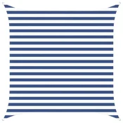 Vidaxl Sončno platno Modra in bela 2,5 x 2,5 m 100% poliester Oxford