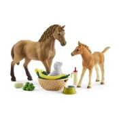 SCHLEICH konj z mladičkom in dodatki 42432