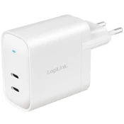 Punjač 40W, w/PD, 2 porta, type C, 40W, Logilink