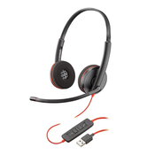 Poly Slušalke Plantronics Blackwire 3220 USB-A 209745-104 črne, mikrofon