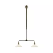 Markslöjd 109160 - Stropni luster na štapu VELA 2xE27/60W/230V bijela/mesing