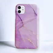 Infostyle Silikonski ovitek Marble za iPhone 14 Plus/15 Plus Vijolična/TPU silikon