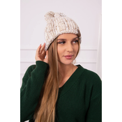 Kesi Cap with fleece Zoja K306 ecru + beige