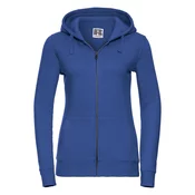 Blue womens hoodie with Authentic Russell zipper