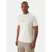 Napapijri Majica S-Box Logo NP0A4IFL Écru Regular Fit