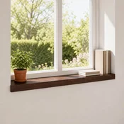 vidaXL Okenske police 2 kos Temno rjava 70 x 20 x 2 cm Trda bukovina