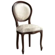 Casa Padrino Luxury Baroque Dining Chair Cream Pattern/Dark Brown