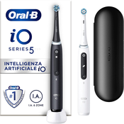 Oral-B iO Serija 5 Crna/Bela + 2. Rocaj, Potovalni Etui Elektricna Zobna Šcetka
