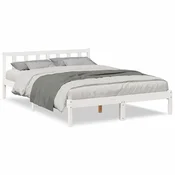 Vidaxl Daljši posteljni okvir brez vzmetnice bel 160x210 cm borovina