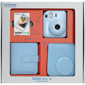 FUJIFILM Set Fotoaparat Instax Mini 12 + Album, Futrola i 10 filmova, Plavi