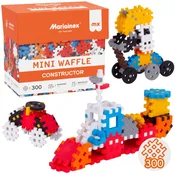 MARIOINEX Marioinex Mini Waffle Konstruktor Komplet gradbenih kock, mehke kocke za otroke, varne – 300 kosov