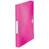 Leitz mapa s klapo in elastiko WOW, A4, pink