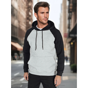 Bluza męska basic z kapturem szara Dstreet
