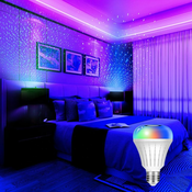 BOT LED pametna RGB žarnica s funkcijo zvezdnega projektorja in glasbenim načinom WiFi 600lm/5W