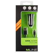 M-LINE KFZ-Lader microUSB 2,1 A HMICROUSB3005BKDS KFZ.Lader , Črna