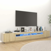 TV ormaric s LED svjetlima boja hrasta sonome 260 x 35 x 40 cm