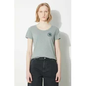 Kratka majica Fjallraven 1960 Logo T-shirt W ženska, zelena barva, F83513.614.999