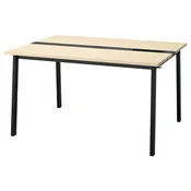 MITTZON Konferenčna miza, brezov furnir/črna, 140x108x75 cm