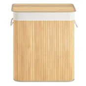 Songmics Košara za perilo 52x32x61 cm naravna