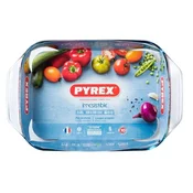 Pyrex Pravokotni pekač, 4L, iz borosilikatnega (kaljenega) stekla