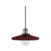 Globen Lighting obesna svetilka COBBLER, temno rdeča, O 25 cm - Dnevna soba/jedilnica - Vintage - temno rdeča, starinski medenina - Steklo