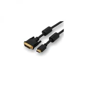 Video kabel LOGO DVI (18+1) moški - HDMI moški - 2 m, pozlačeni priključki, črn