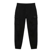 Pull&Bear Kargo hlače črna