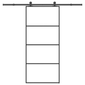 Klizna vrata s priborom 90 x 205 cm od ESG stakla i aluminija