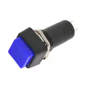 Taster prekidac plasticni 3A/250V plavi kvadratni, fi=12mm