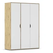 Boxxx omara S KLASIČNIMI VRATI, bela, hrast artisan
