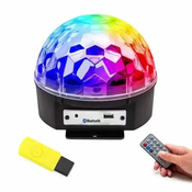 Verkgroup Disko LED RGB projektor in MP3 bluetooth predvajalnik + USB ključ in daljinec