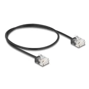 Delock RJ45 mrežni kabel Cat.6 UTP ultra tanak 0,5 m, crni