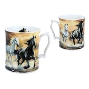 Carmani, porcelanasta skodelica 450 ml - Horses Coll., konji