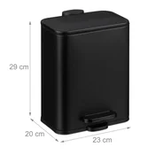 Northix Kopalniški koš za smeti 5 l Softclose kovinski mat