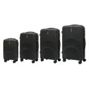 Set kofera 4u1 u crnoj boji - Sunburst dezen