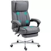Homestar Pisarna stol ergonomski z masažno funkcijo nastavljiv naslon 65x61x105-113 cm siva