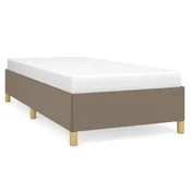 Vidaxl Posteljni okvir brez vzmetnice taupe 100x200 cm blago