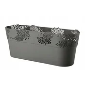 Galicja Plastični cvetlični lonček siv Galicija 32 cm x 11,5 x 12,9 cm 1 kos.