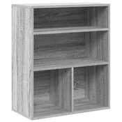 Vidaxl Knjižna omara siva sonoma 60x30x71,5 cm inženirski les