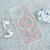 Maska za iPhone 16 Pro Max Tropical Flamingos Mag Case Nanobit Print