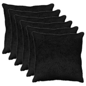 vidaXL Prevleka za blazino 6 kos HEERLEN Črna 60 x 60 cm