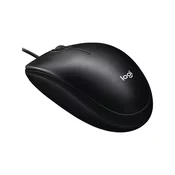 Logitech M100 optična miška, črna
