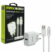 MAXMOBILE KUCNI PUNJAC SET 2U1 IPHONE LIGHTNING-USB 2.4A MFI Apple TR287B