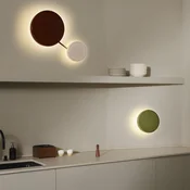 MARSET LED stenska svetilka Caramel, zelena, O 28 cm, TRIAC, steklo - Dnevna soba/jedilnica - Dizajn - zelena, črna