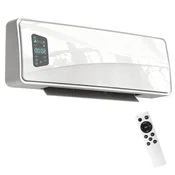 HOMCOM Stenski grelec 2000W, keramični električni grelec 3 načini z ventilatorjem, termostat, 24 urni timer, zaznavanje odprtega okna, daljinski upravljalnik, nihanje, bela