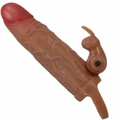 Pretty Love Osmar Extension Sleeve with Vibrating Stimulation, Transparent D-242734